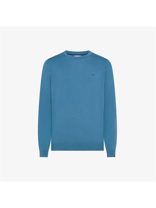 Maglia in cotone blu avio SUN 68 | K36101/56